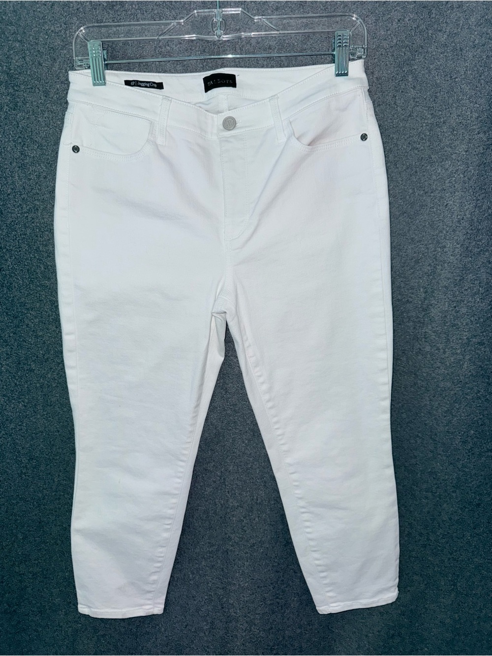 Talbots White Jegging Crop Jeans Petite 6P High Rise Stretch - Picture 2 of 6
